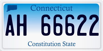 CT license plate AH66622
