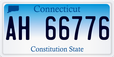 CT license plate AH66776