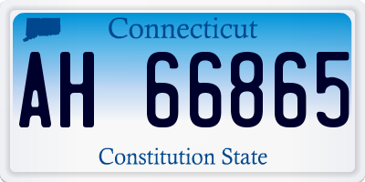 CT license plate AH66865