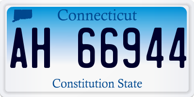 CT license plate AH66944