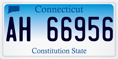 CT license plate AH66956