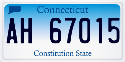 CT license plate AH67015
