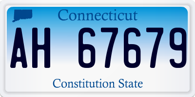 CT license plate AH67679