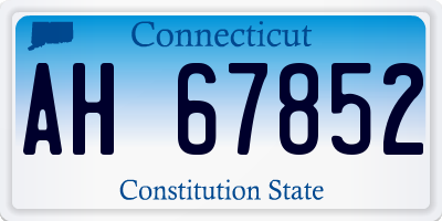 CT license plate AH67852