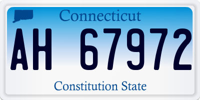 CT license plate AH67972