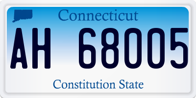 CT license plate AH68005