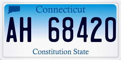 CT license plate AH68420