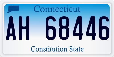 CT license plate AH68446