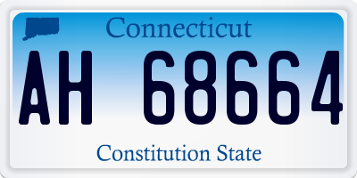 CT license plate AH68664