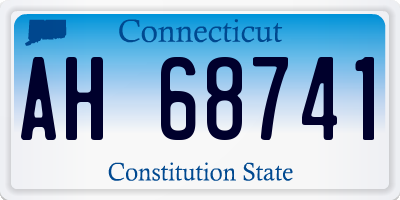 CT license plate AH68741