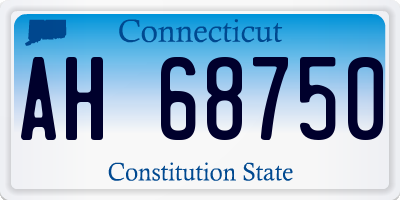 CT license plate AH68750