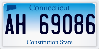 CT license plate AH69086