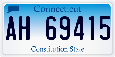 CT license plate AH69415