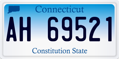 CT license plate AH69521