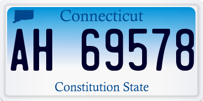 CT license plate AH69578