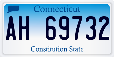 CT license plate AH69732