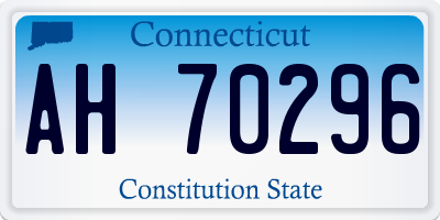 CT license plate AH70296