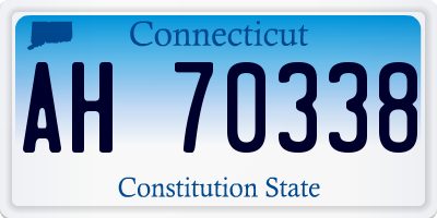 CT license plate AH70338