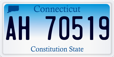 CT license plate AH70519