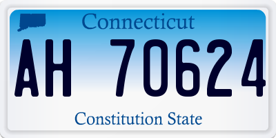 CT license plate AH70624