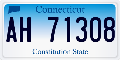 CT license plate AH71308