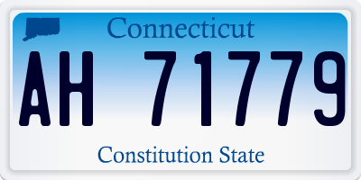 CT license plate AH71779