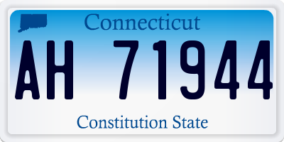 CT license plate AH71944