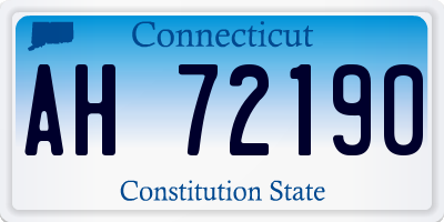 CT license plate AH72190