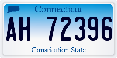 CT license plate AH72396