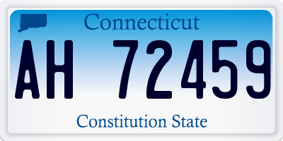 CT license plate AH72459