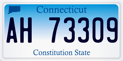 CT license plate AH73309