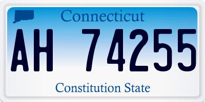 CT license plate AH74255