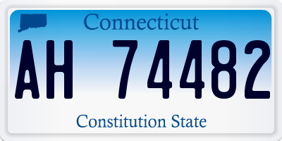 CT license plate AH74482