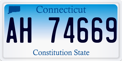 CT license plate AH74669