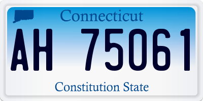 CT license plate AH75061
