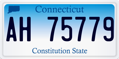 CT license plate AH75779