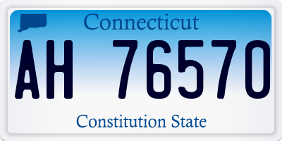 CT license plate AH76570