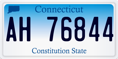 CT license plate AH76844