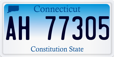 CT license plate AH77305