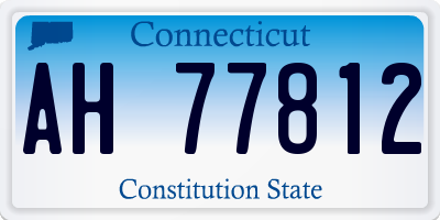 CT license plate AH77812