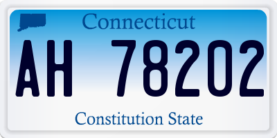 CT license plate AH78202