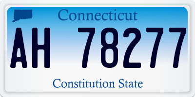 CT license plate AH78277