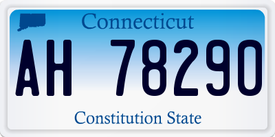 CT license plate AH78290