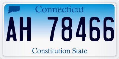 CT license plate AH78466
