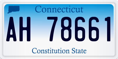 CT license plate AH78661