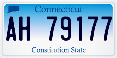 CT license plate AH79177