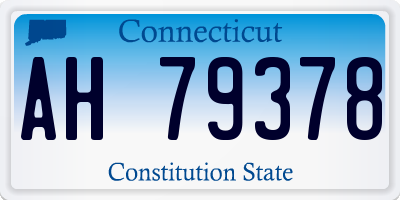 CT license plate AH79378
