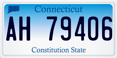 CT license plate AH79406