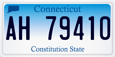 CT license plate AH79410