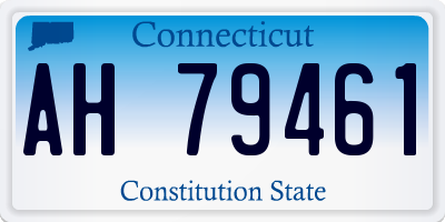 CT license plate AH79461